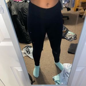 90 degree black athletic leggings